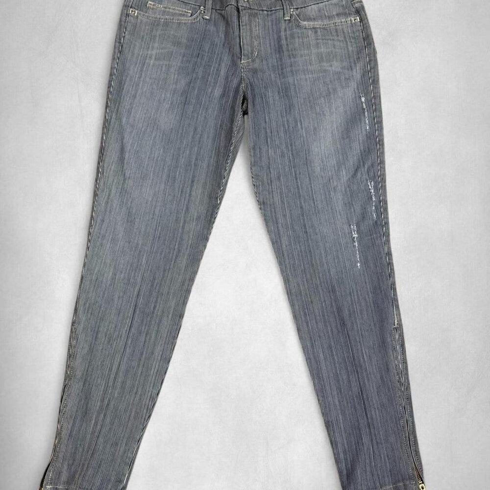 31 | y2k Joe's Jeans "Chelsea" Railroad Stripe Ankle Zip Jeans
